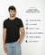 Camiseta Gola Careca Preto - loja online