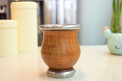 Mate de algarrobo con virola de acero inoxidable - Floca