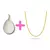 Pingente Gota + Corrente Folheada Veneziano - comprar online