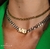 Choker elos relógio em banho ouro 18k (colar mais curto da foto)
