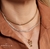 Choker malha P em banho ouro 18k (colar mais curto da foto)
