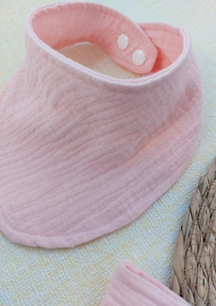 KIT BABADOR COM PANINHO DE OMBRO - ROSA BEBÊ - comprar online