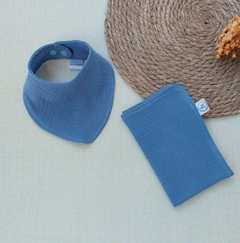 KIT BABADOR COM PANINHO DE OMBRO - AZUL