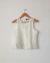 Blusa blanca de gasa bordada - Koxis (S)