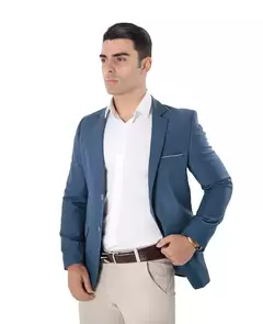 BLAZER SLIM POLIVISCOSE - Azul