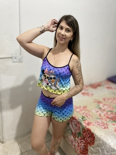 Pijama cropped e Shorts Minnie - comprar online