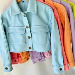 Tapado-campera corta de paño - comprar online