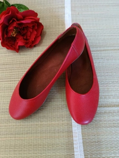 Chatas Cuero Rojo