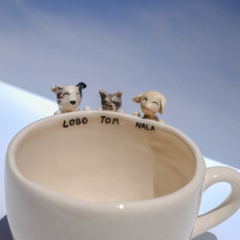 Tazon Personalizado, Mascota Colgante! ( 3 animalitos)