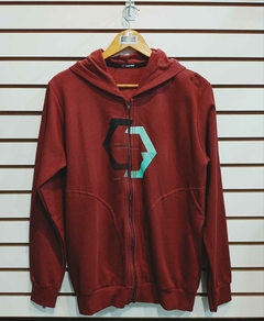 Casaco Zíper Estampado Vinho Tour
