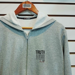 Casaco Zíper Estampado Cinza Mescla Truth - comprar online