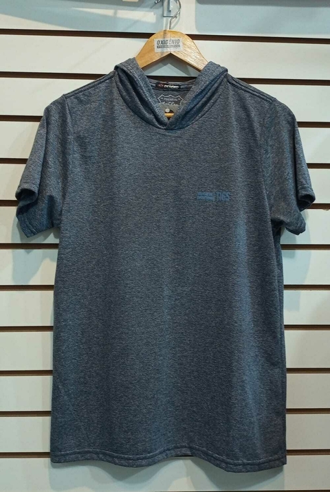 Camisa com Capuz Azul