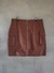 Falda engomada cargo - Cafe