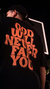 Camiseta oversized GOD WILL NEVER FAIL BLACK