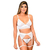 Lingerie Em Renda Tule Semitransparente Com Cinta Liga Sexy