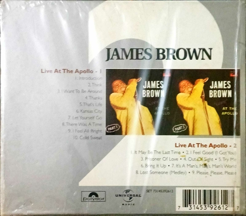 5019 - JAMES BROWN - AT THE APOLLO PART 1 E PART 2 - EMBALAGEM ESPECIAL 2 CDS - comprar online