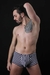 Boxer culotte azul y blanco rayado