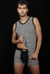 Imagen de Boxer negro y blanco rayado