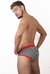 Microboxer blanco y negro rayado con rojo - comprar online