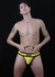 Suspensor deep amarillo y negro con cintura ancha