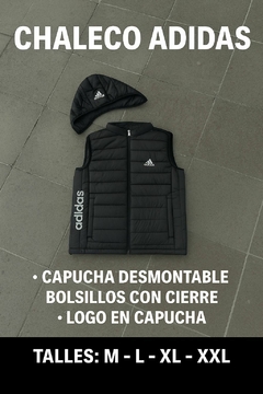 Chaleco Adidas Importado – Con Capucha Desmontable