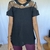 Blusa preta com tule na parte superior - M - Top Orange na internet