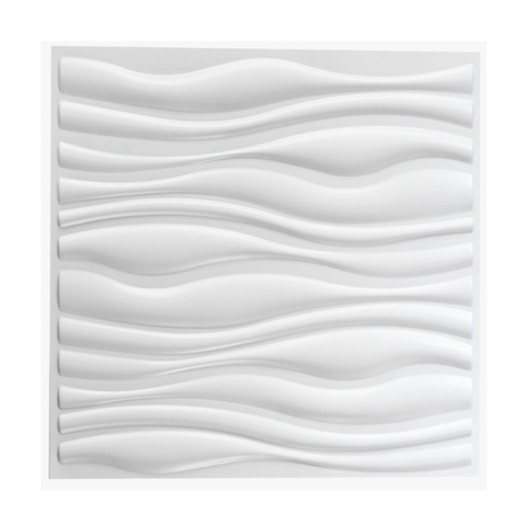 Kit 16 Placas Modelo Ondas 3D Adesivas 50x50cm