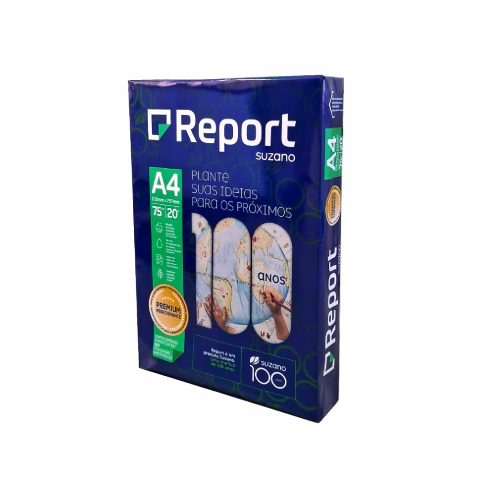 Papel Sulfite A4 75g Report | 2.500 folhas