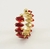 A011 Anillo piedras rojas - comprar en línea
