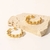 A090 Aretes tipo arracadas de flor - comprar en línea