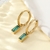 A146 Aretes tipo hoops verde en internet