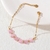 P194 Pulsera piedras cuarzo rosa