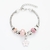 P262 Pulsera flor rosa