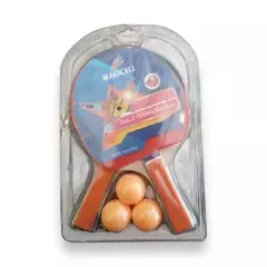Paleta Ping Pong + 3 pelotas