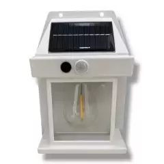 Aplique de pared solar con foco y sensor de movimiento