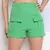 Modas Domi Short Feminino Fashion Alfaiataria Botão Ziper Cargo 55 - loja online