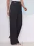 Modas Domi Calça Alfaiataria Pantalona Cintura Alta Acompanha Cinto 8028 - Modas Domi