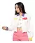Modas Domi Jaqueta Jeans Branca Detalhes Coloridos Moderna 6254 - Modas Domi