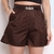 Modas Domi Short Feminino em Gabardine Cintura Alta Coleção Nova G173 na internet