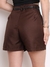 Modas Domi Short Feminino em Gabardine Cintura Alta Coleção Nova G173 - loja online