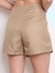Modas Domi Short Saia Gabardine com Zíper Lateral Casual Coleção Nova G170 - loja online