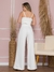 Modas Domi Conjunto Alfaiataria Calça Pantalona Cropped Alça 6417 - loja online