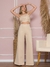 Modas Domi Conjunto Alfaiataria Calça Pantalona Cropped Alça 6417 - comprar online