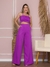 Modas Domi Conjunto Alfaiataria Calça Pantalona Cropped Alça 6417 na internet