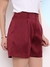 Modas Domi Short de Cetim com Bolsos Laterais Coleção Nova C182