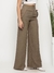 Modas Domi Calça Pantalona de Linho Wide Leg Feminino L8297