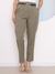 Modas Domi Calça Social Feminina Alfaiataria Luis Twill Wide Leg Cigarette Lançamento G177 - comprar online