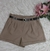Modas Domi Shorts Social Feminino Moda Plus Size Elegante Barra Italiana GA173 na internet