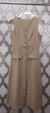 Modas Domi Vestido Chemise Alfaiataria Gabardine Midi Botões Frontais 195 na internet