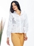 Modas Domi Camisa Feminina Tricoline Detalhada com Babado 56 - Modas Domi